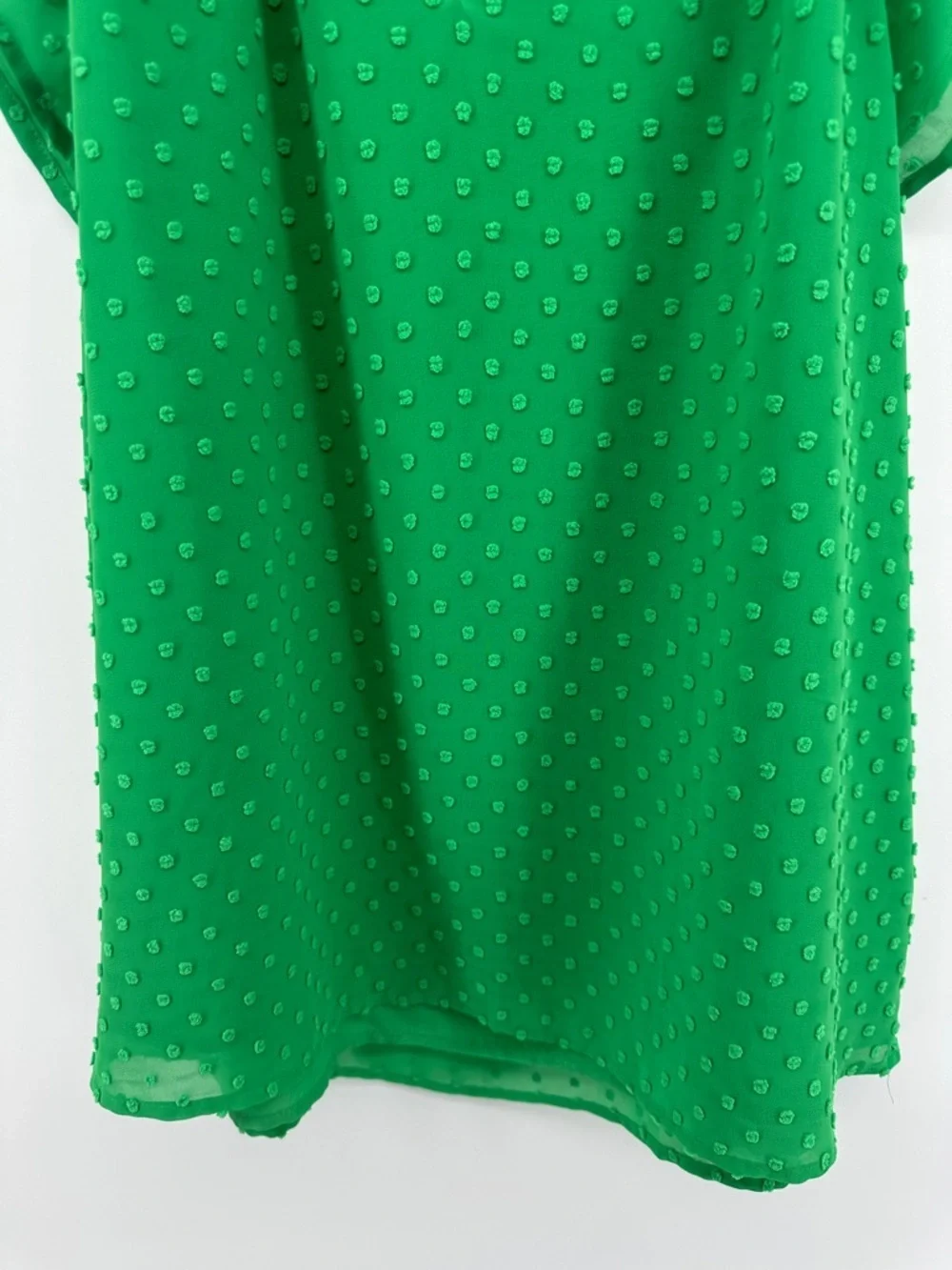 J. Crew Teacher Cottagecore Preppy CareerStyle Vibrant Green Textured Blouse SzL